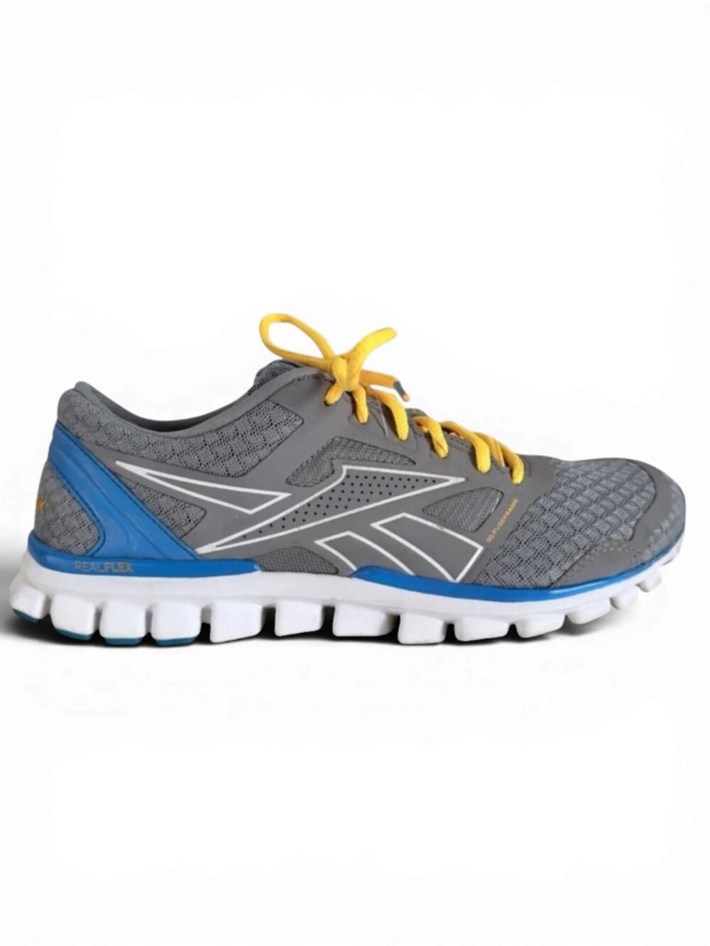 REEBOK Grey Blue RealFlex Speed 2.0 Running Shoes Lightweight Flex Trainers 9.5